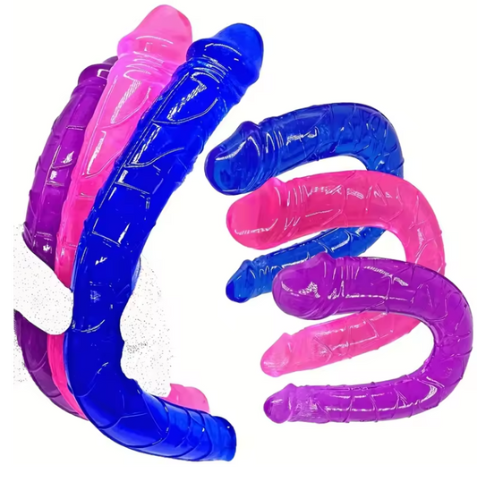Double-Ended Dildo – Flexible Silicone Strapless Dildo for Couples Play